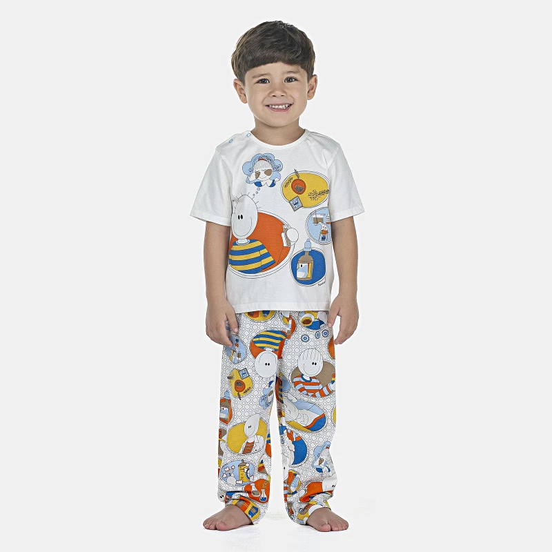 Pijama Masculino Baby Manga Curta e Calça