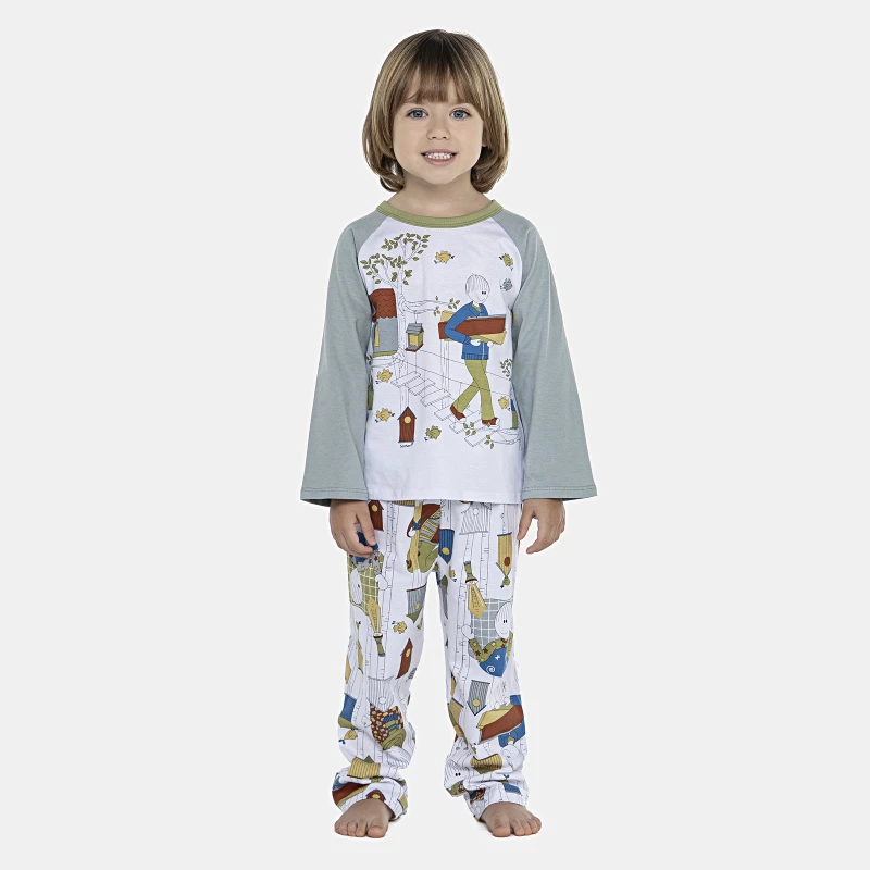 Pijama Masculino Baby Manga Longa e Calça