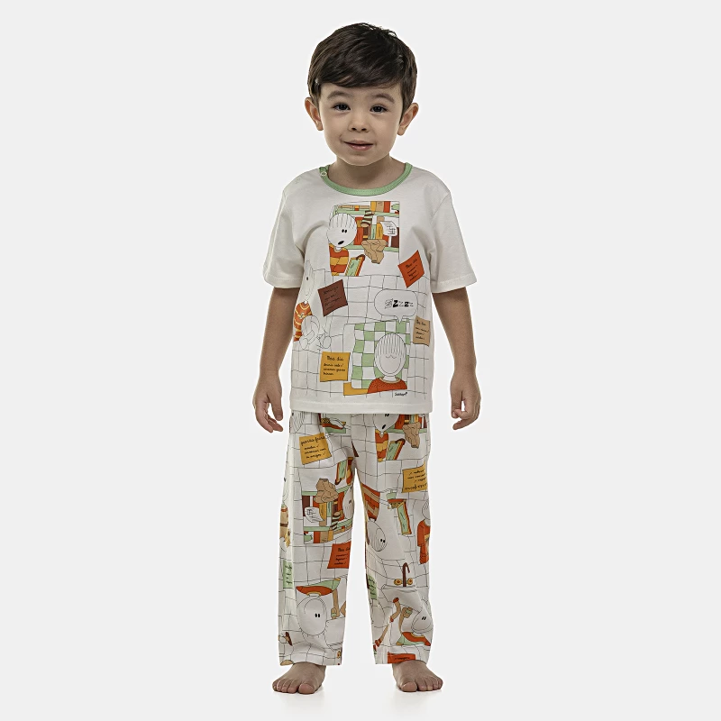 Pijama Masculino Baby Manga Curta e Calça