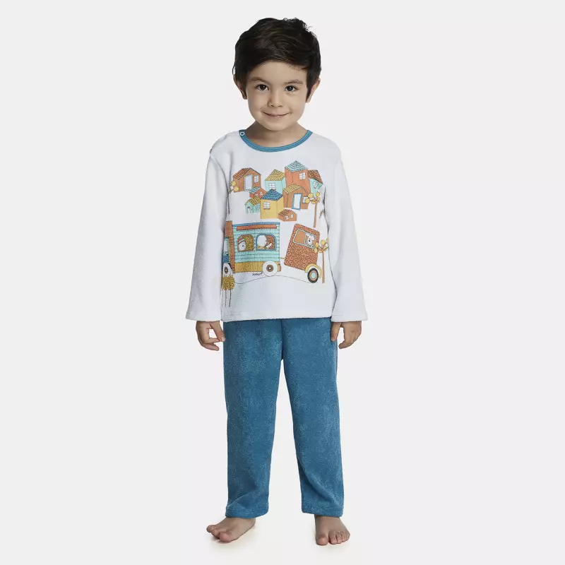 Pijama Masculino Baby Manga Longa e Calça Plush
