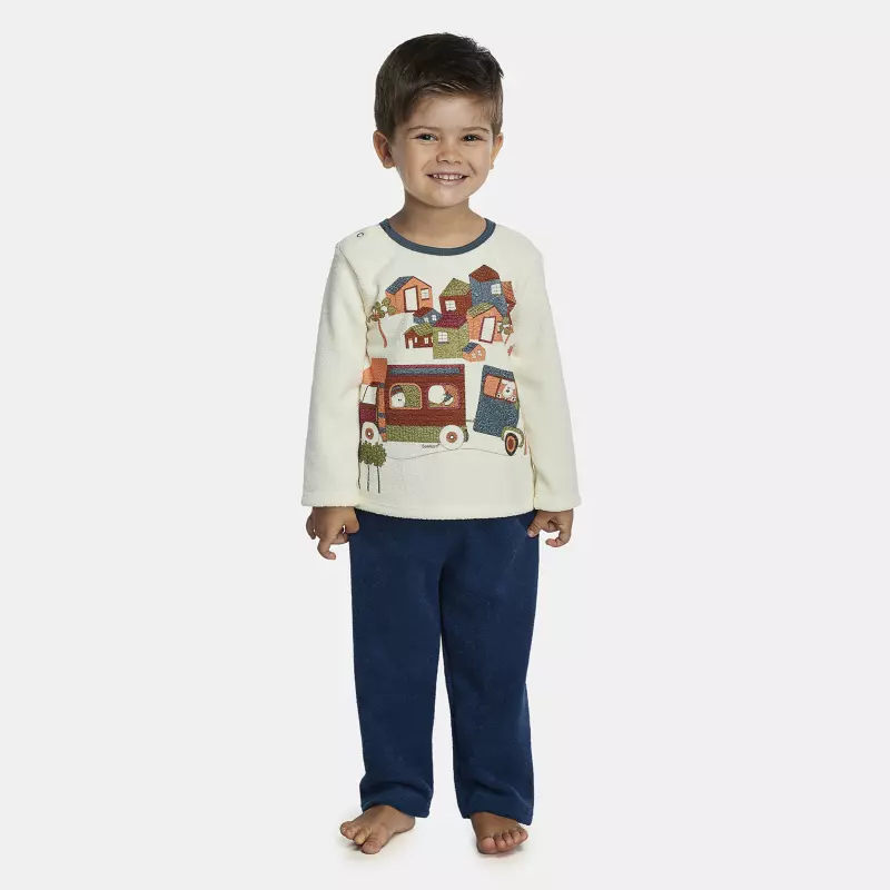 Pijama Masculino Baby Manga Longa e Calça Plush