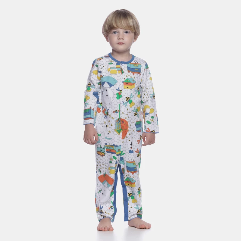 Macacão Masculino Baby Manga Longa Moletinho