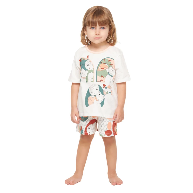 Conjunto Feminino Baby Manga Curta e Short