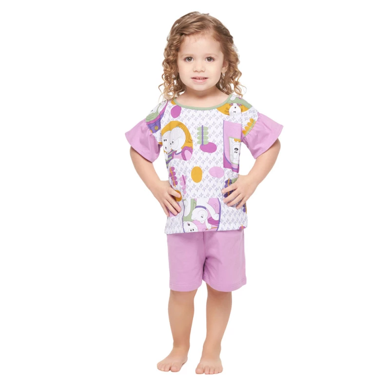 Pijama manga curta e short