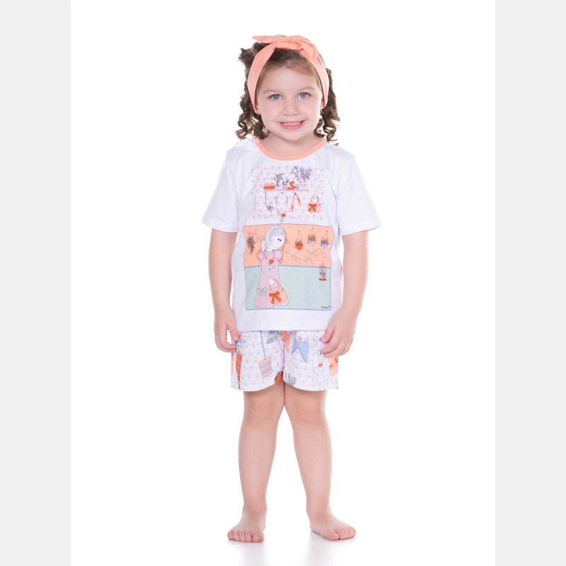 Pijama manga curta e short