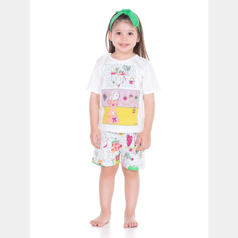 Pijama manga curta e short 