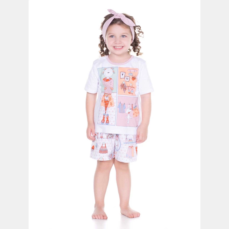 Pijama manga curta e short
