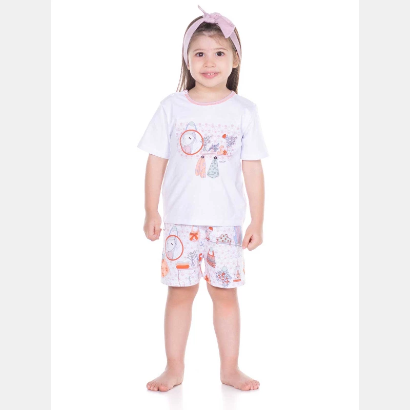 Pijama manga curta e short    