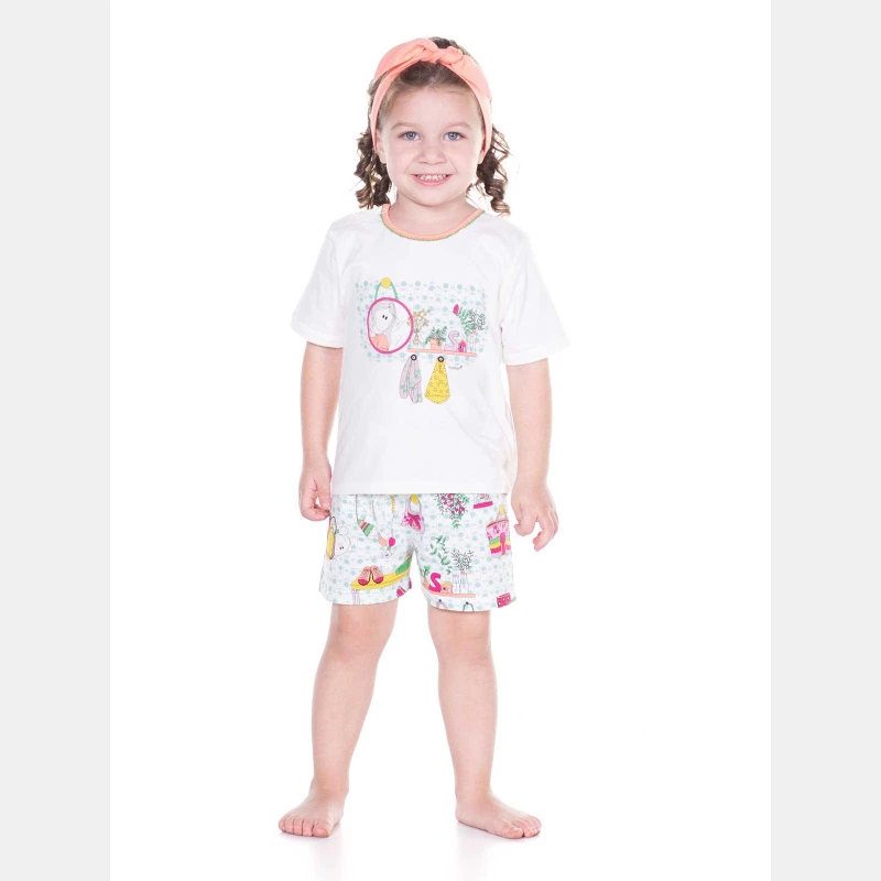 Pijama manga curta e short