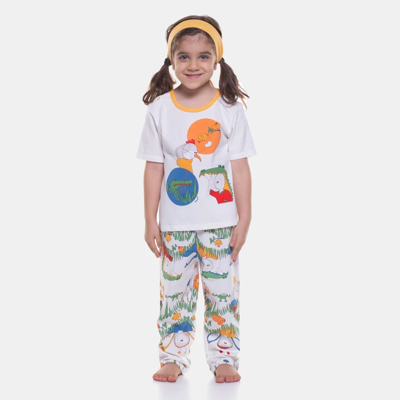 Pijama manga curta e calça