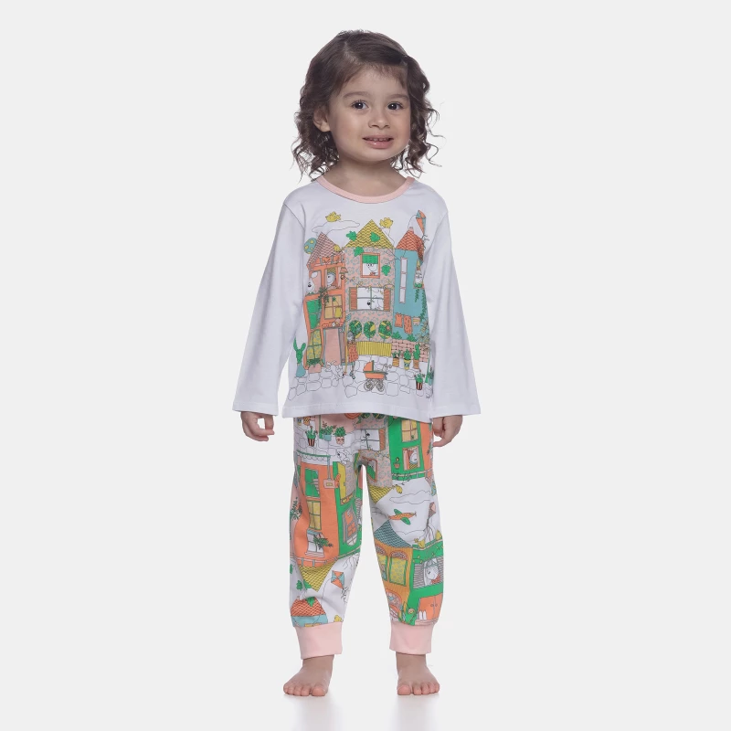 Pijama manga longa e calça         