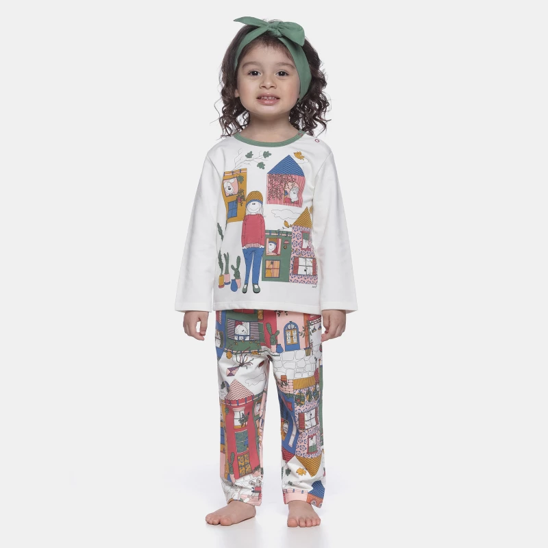 Pijama manga longa e calça