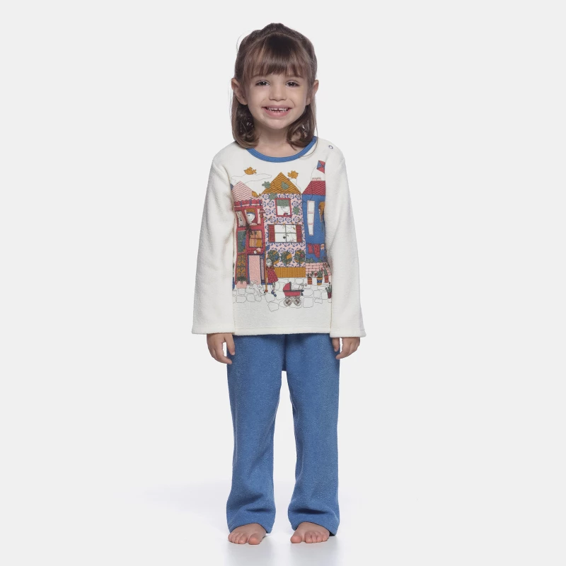 Pijama manga longa e calça