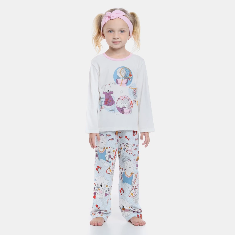 Pijama manga longa e calça  