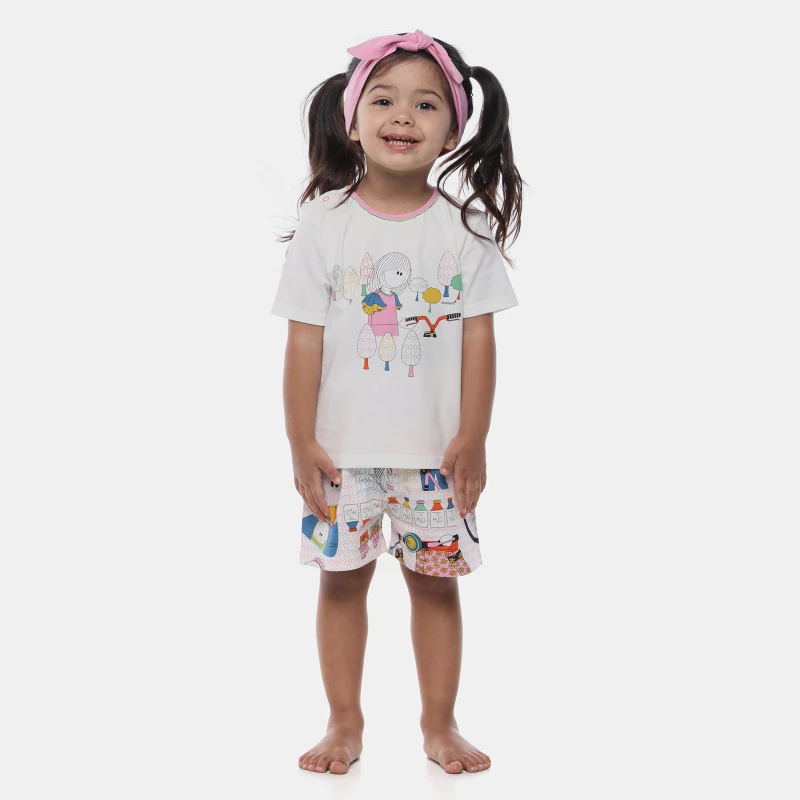 Pijama Manga Curta e Short