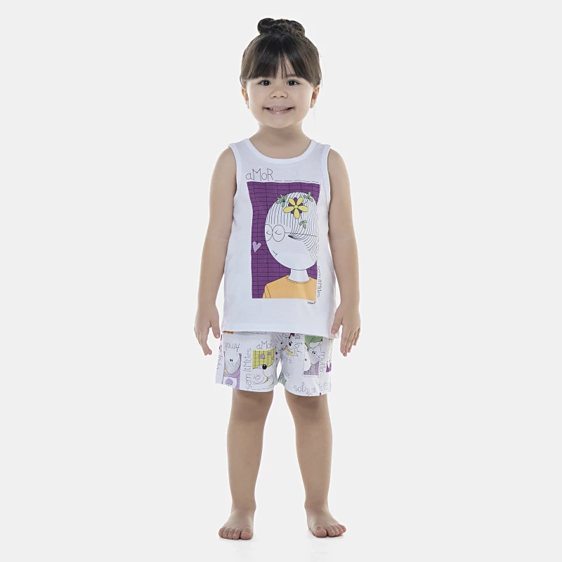 Pijama Feminino Baby Regata e Short