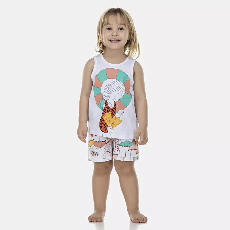 Pijama Feminino Baby Regata e Short