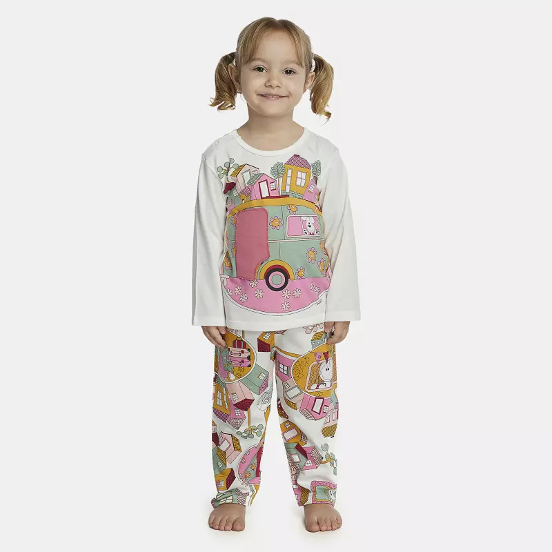 Pijama Feminino Baby Manga Longa e Calça