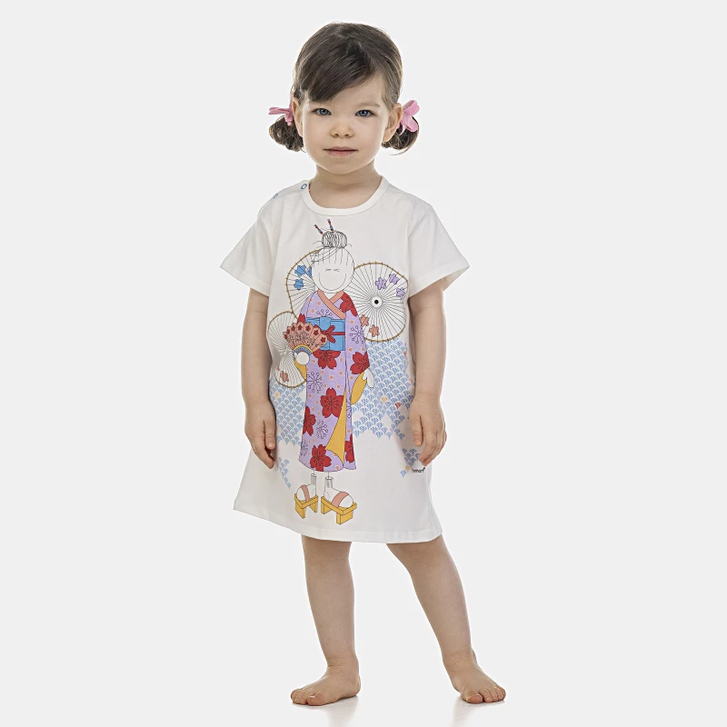 Camisão Feminino Baby Manga Curta