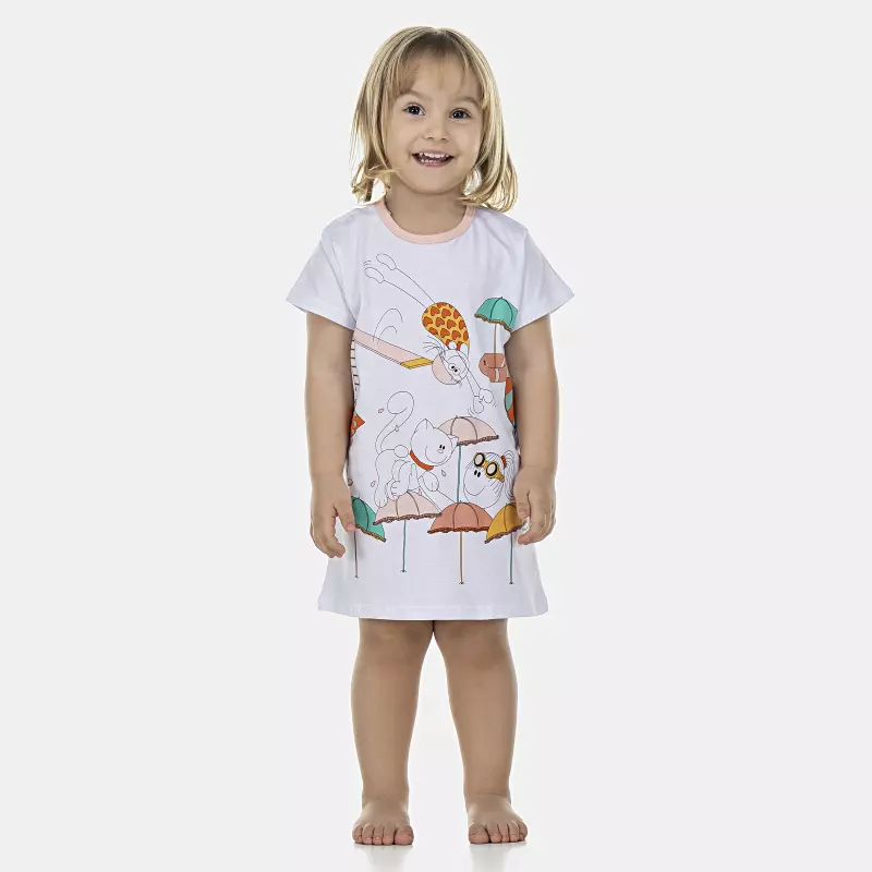 Camisão Feminino Baby Manga Curta