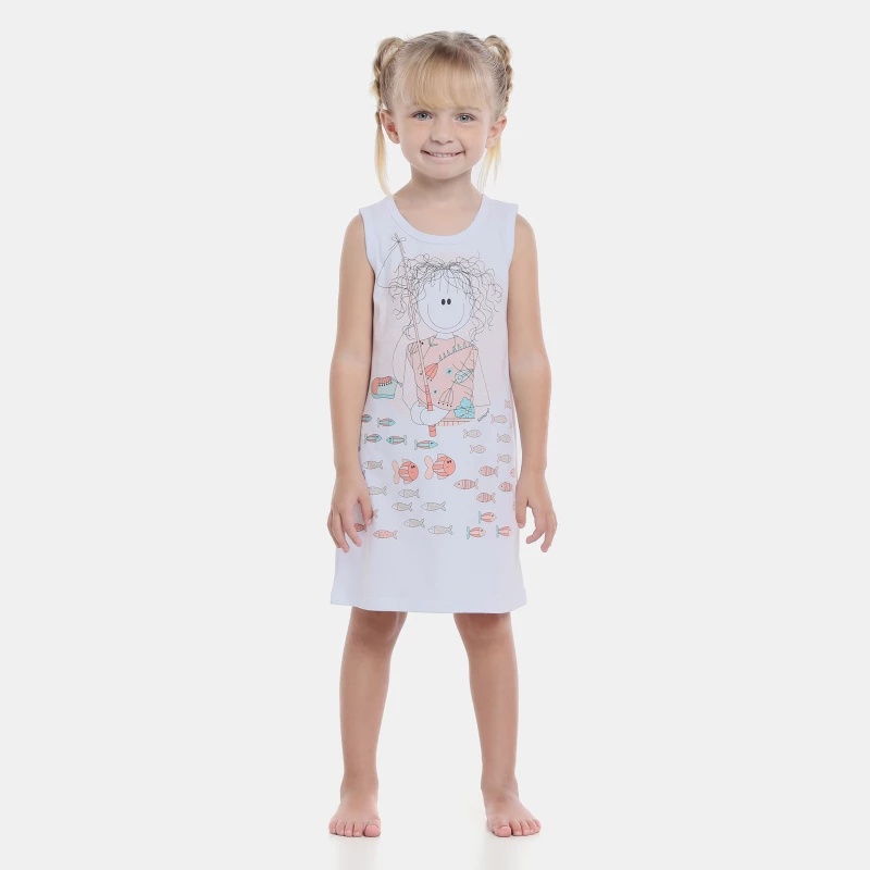 Loja Sonhart | Camisola Infantil Menina regata Média Estampada