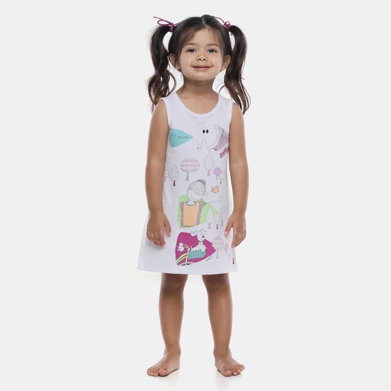 Loja Sonhart | Camisola Infantil Menina Regata Média Pat e Annie