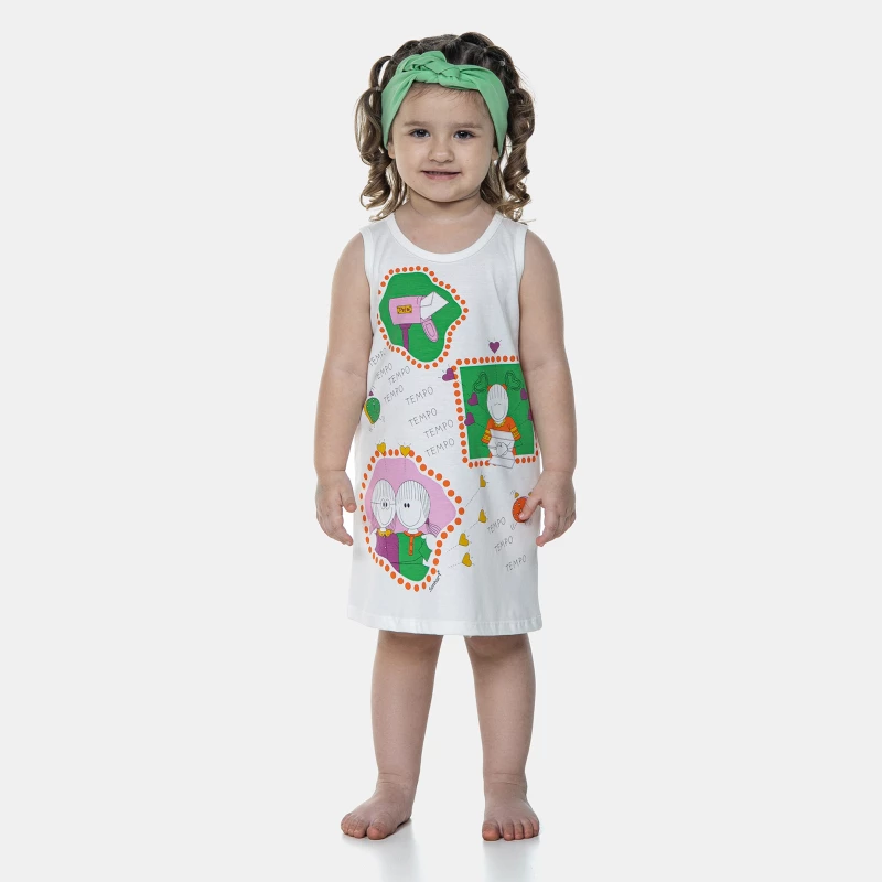 Camisola Infantil Menina Regata Média Pat e Annie