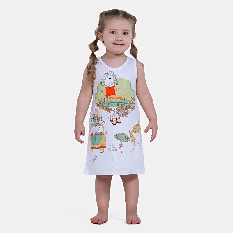 Sonhart Pijama | Camisola Regata Infantil Menina Pat e Jim