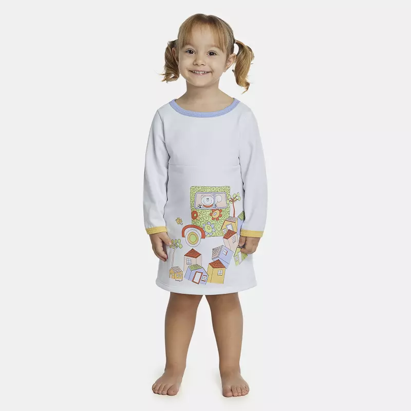 Camisão Feminino Baby Manga Longa