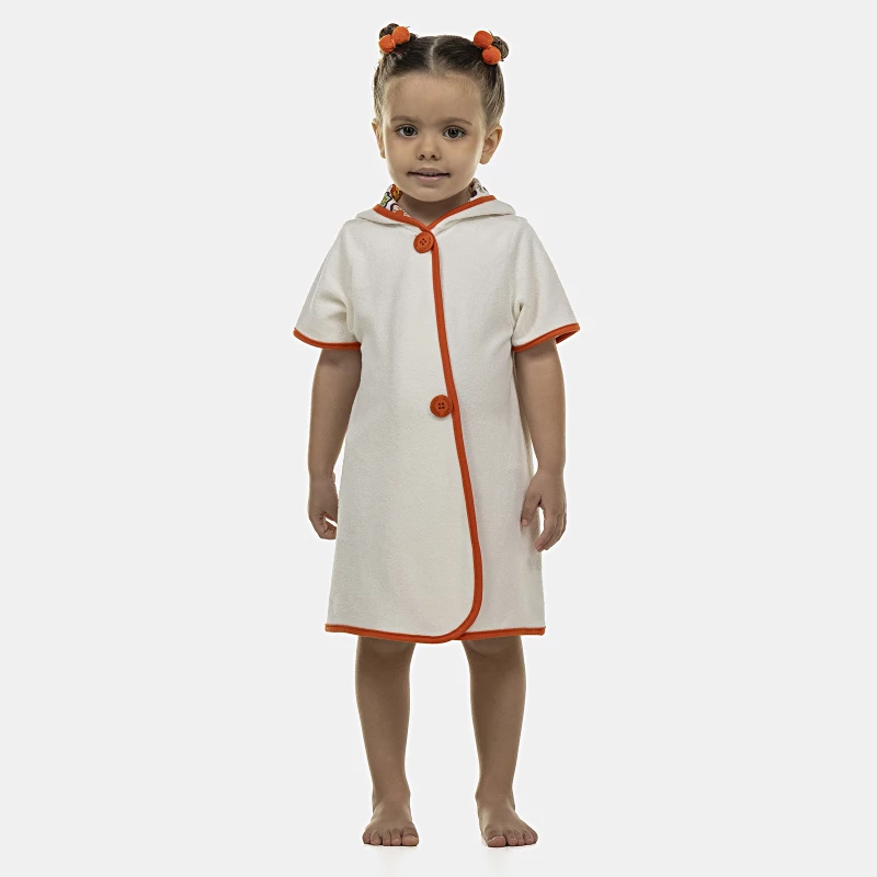 Roupão Feminino Baby Manga Curta Atoalhado