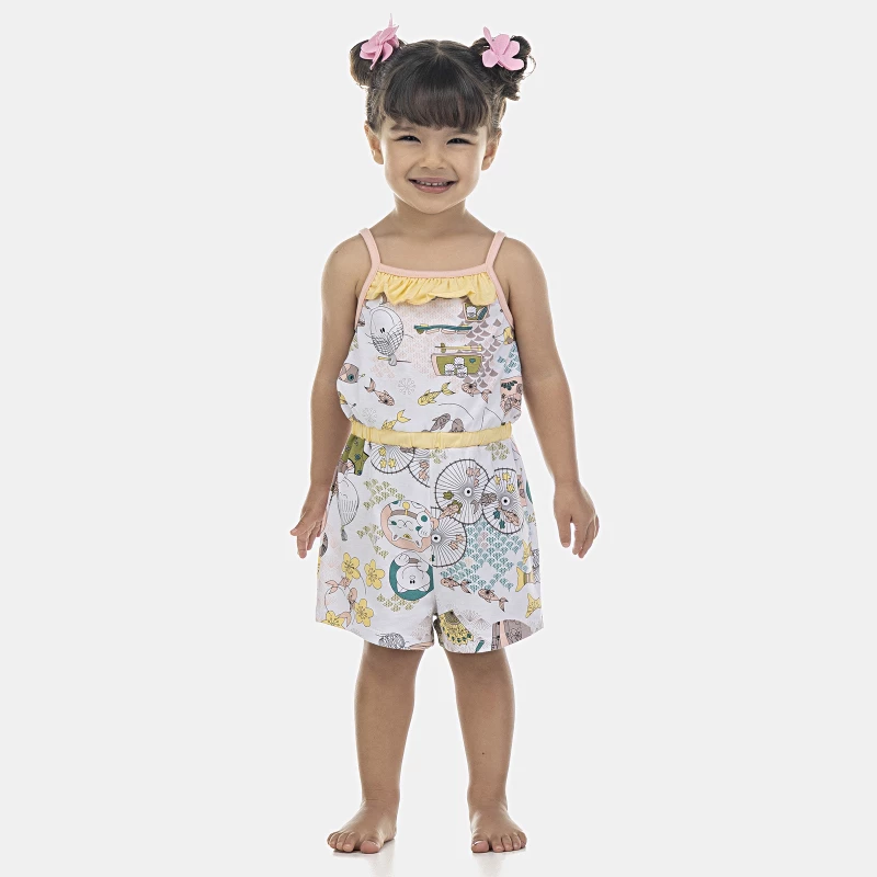 Macacão Feminino Baby Alça