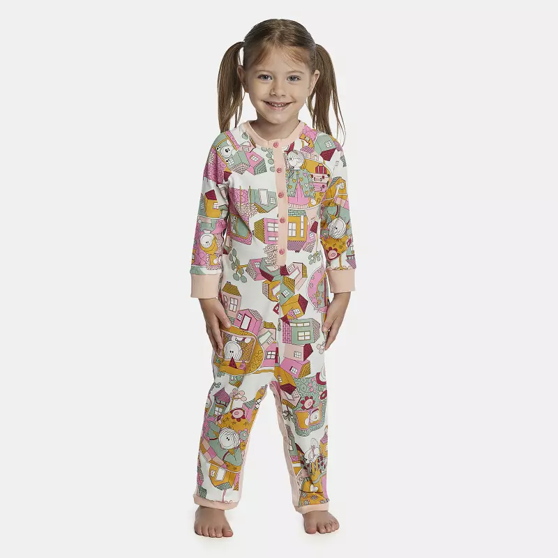 Macacão Feminino Baby Manga Longa