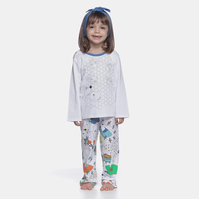 Pijama manga longa e calça