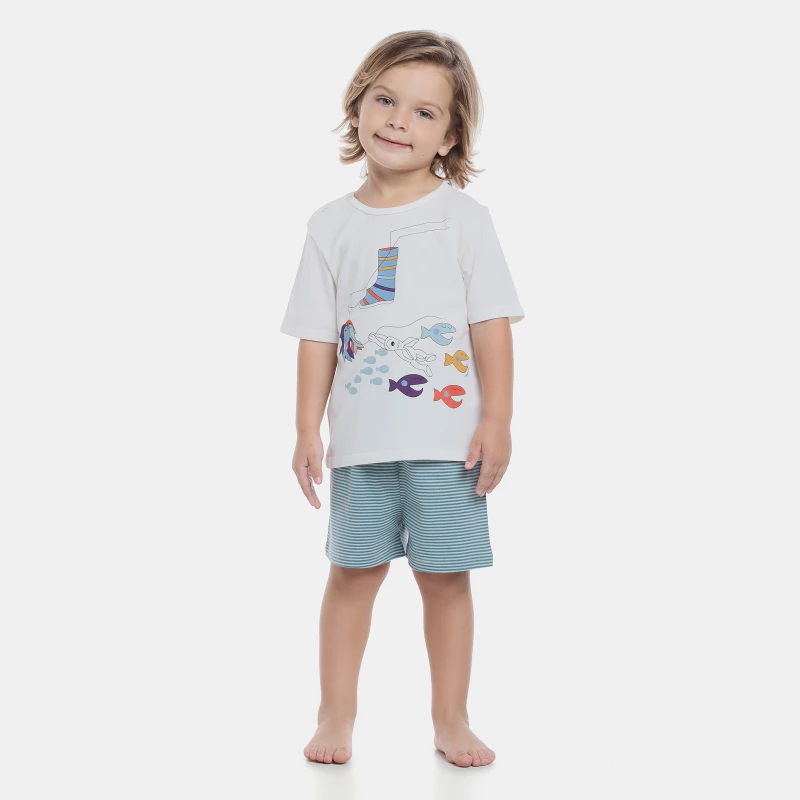 Pijama manga curta e short