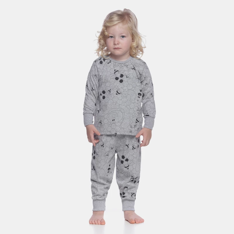 Conjunto Unissex Baby Manga Longa e Calça Com Punho