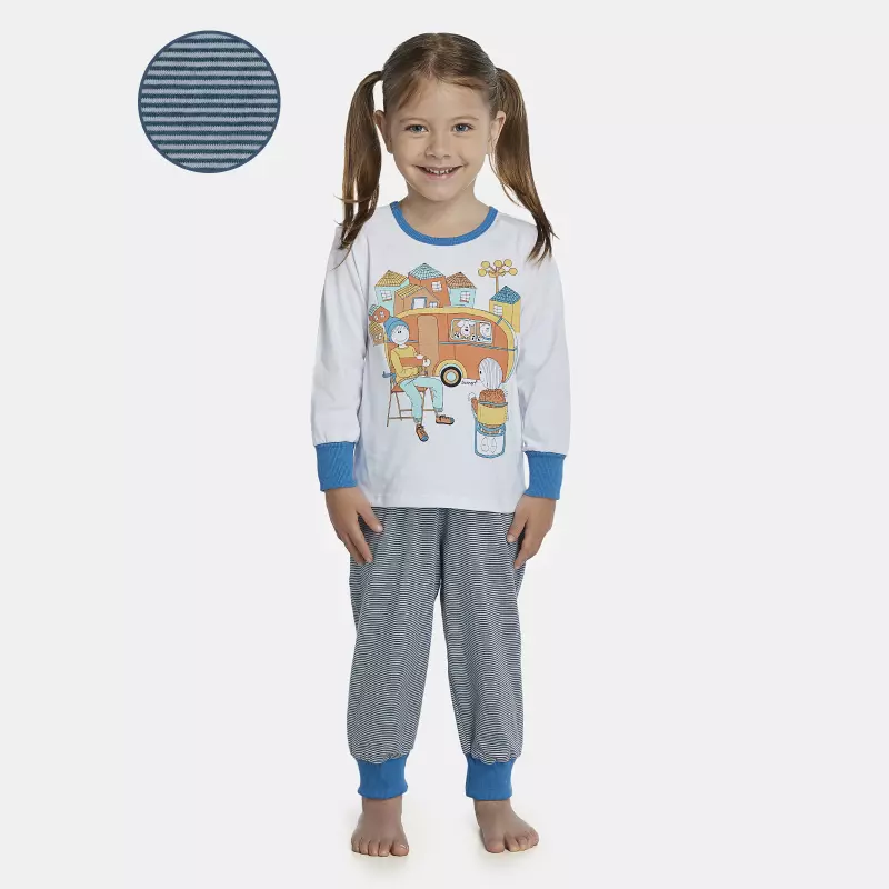 Pijama Unissex Baby Manga Longa e Calça