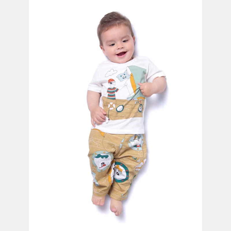 PIJAMA MANGA CURTA E CALÇA