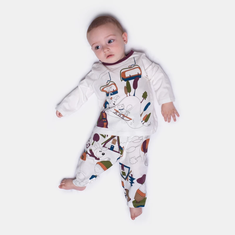 Pijama manga longa e calça