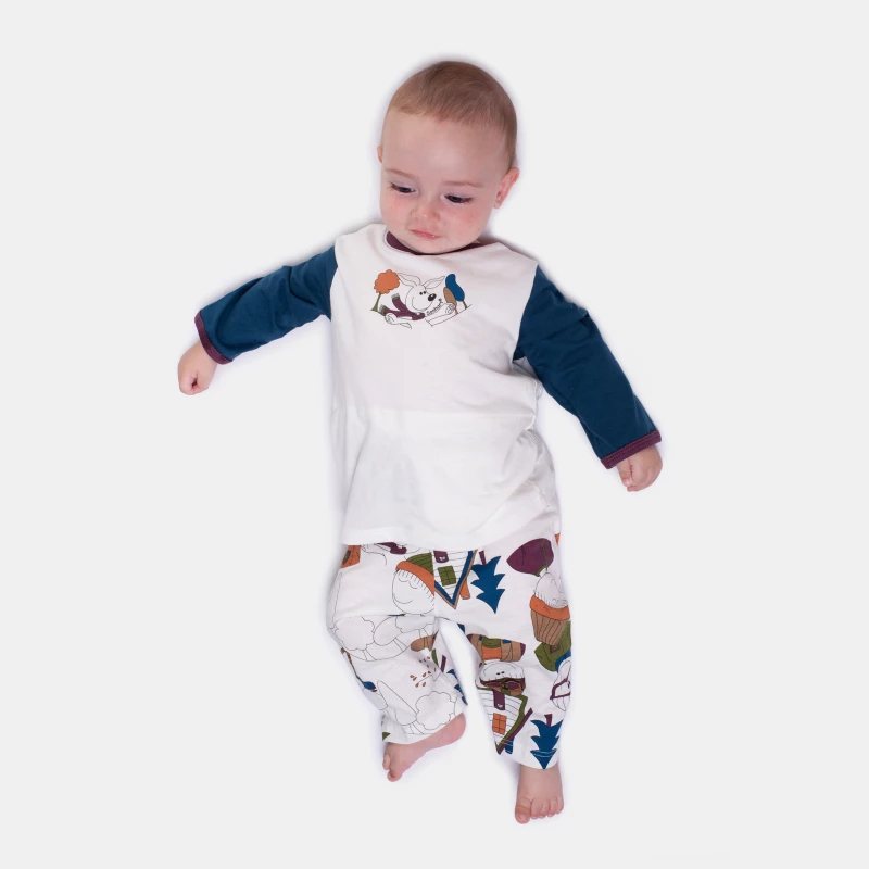 Sonhart Pijama Bebê Menino Manga Longa e Calça Estampada