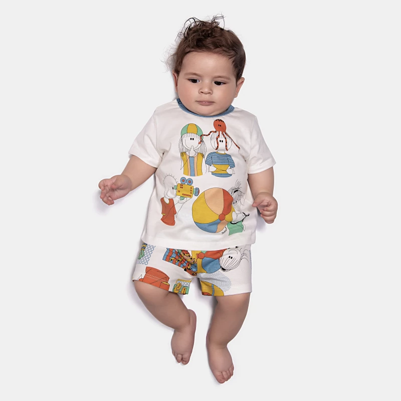 Pijama Manga Curta e Short