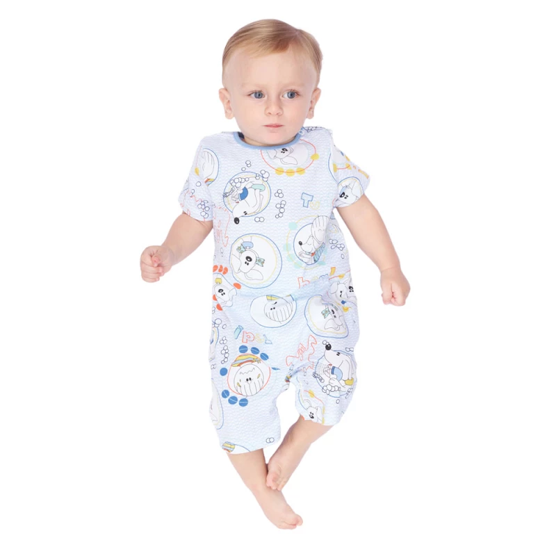 Macacão Masculino Bebe Manga Curta