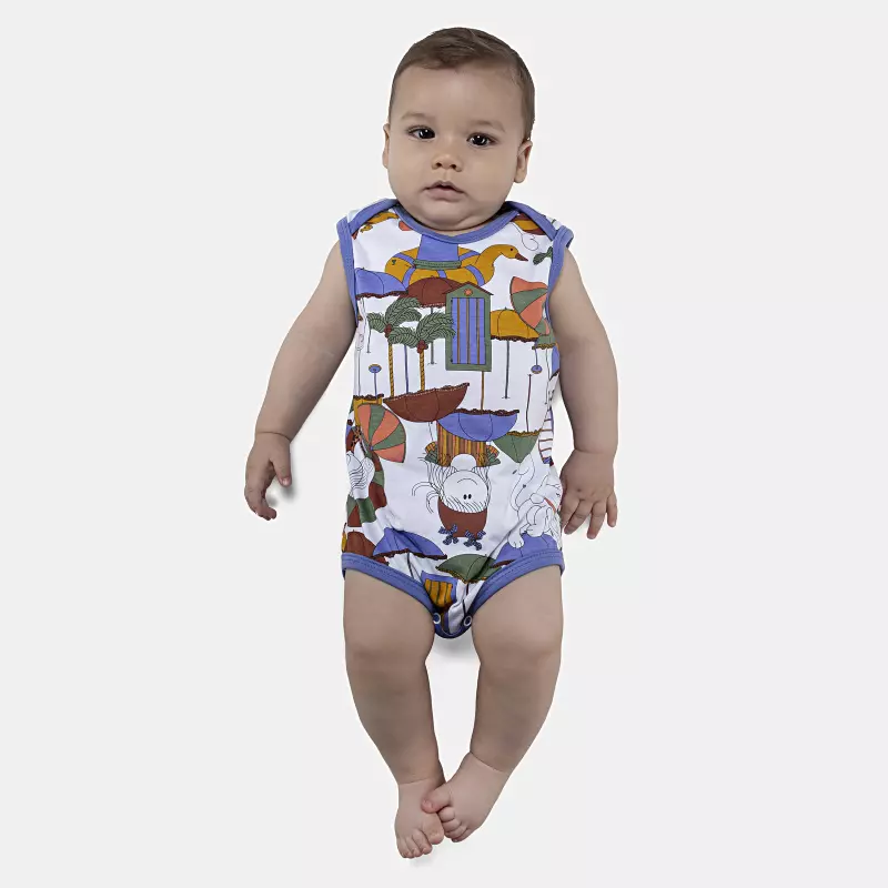 Kit Body Masculino Bebe Sem Mangas