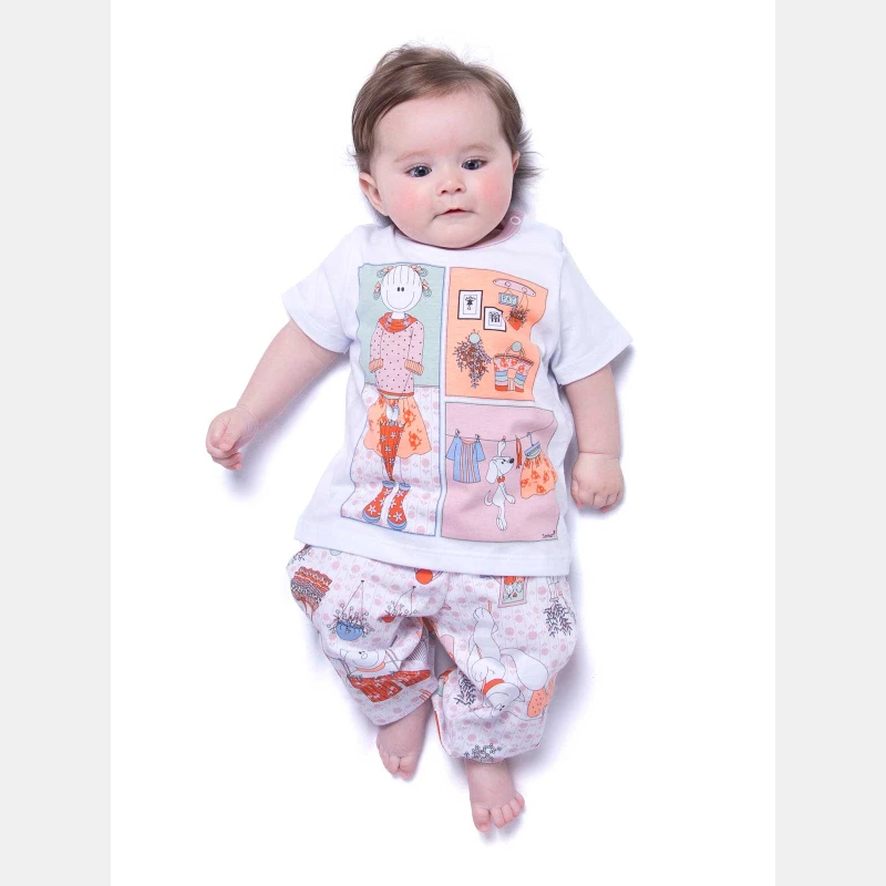 Pijama manga curta e calça
