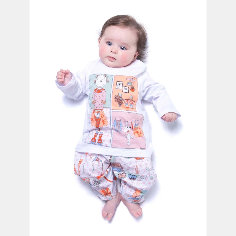 Pijama manga longa e calça
