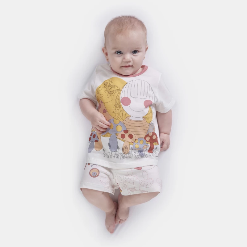 Pijama manga curta e short     