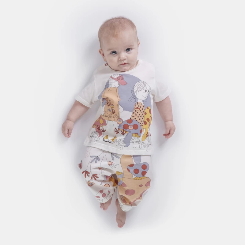 Pijama manga curta e calça