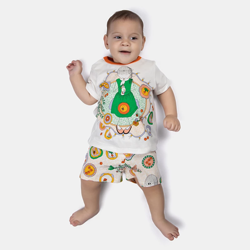 Pijama manga curta e short