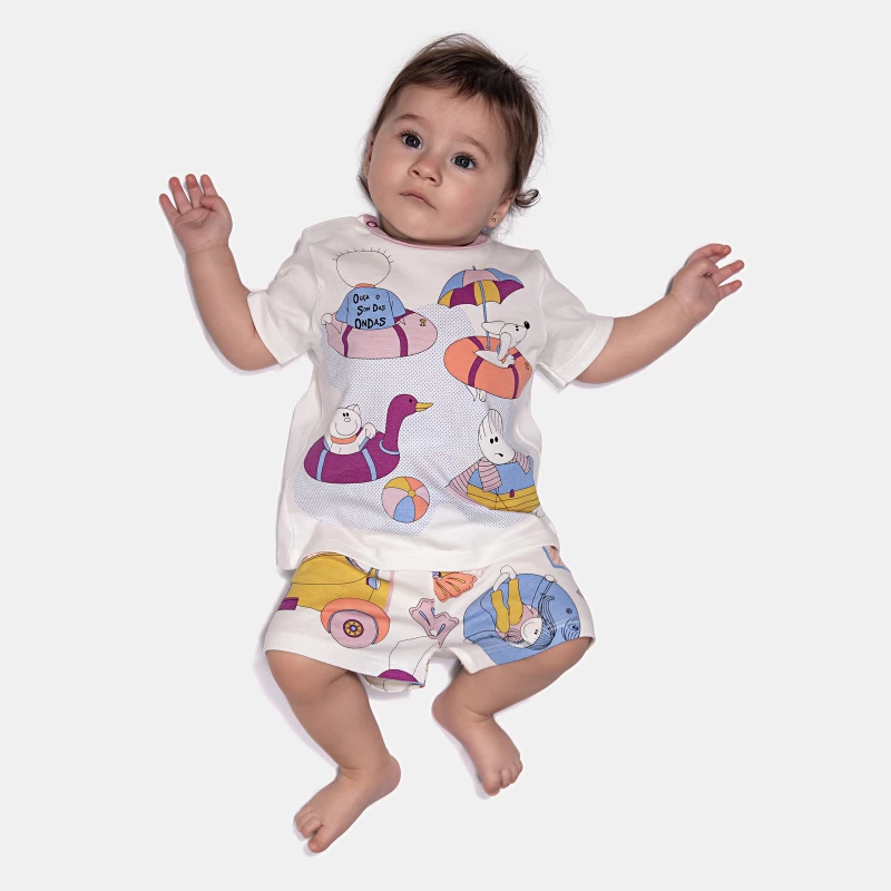 Pijama Manga Curta e Short