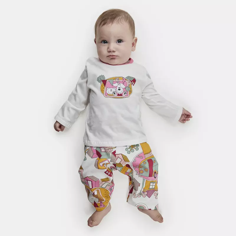 Pijama Feminino Bebe Manga Longa e Calça