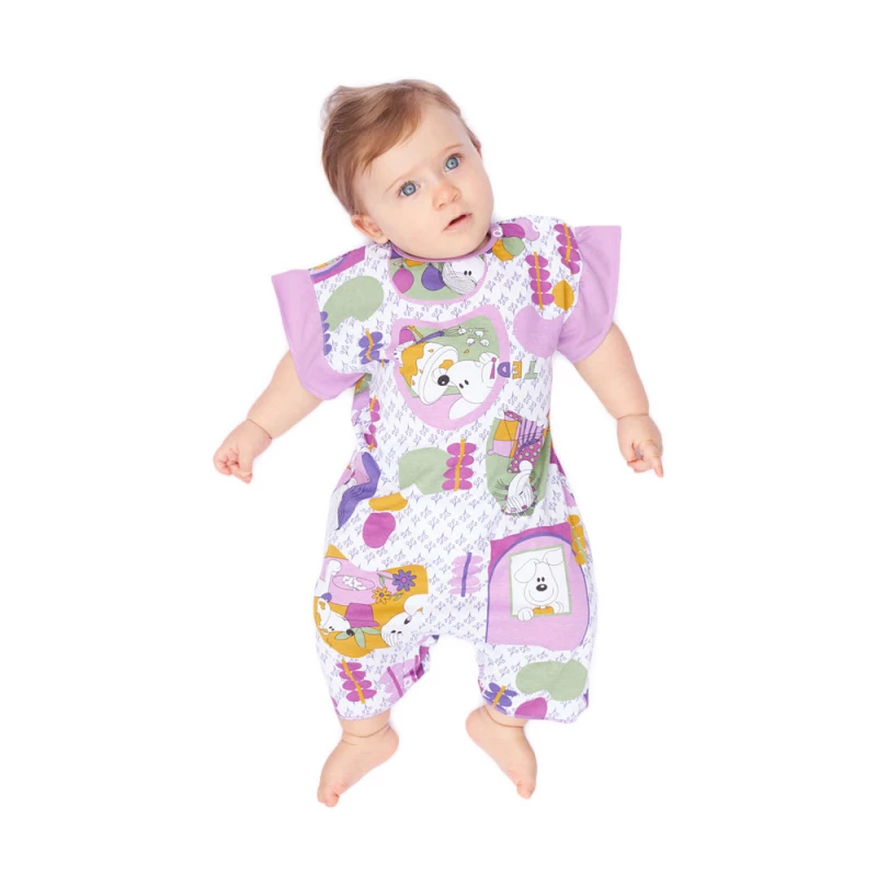 Macacão Feminino Bebe Manga Curta